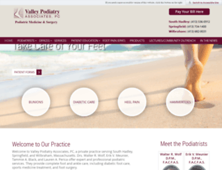 valleypodiatry.com screenshot
