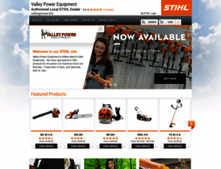valleypower.stihldealer.net screenshot