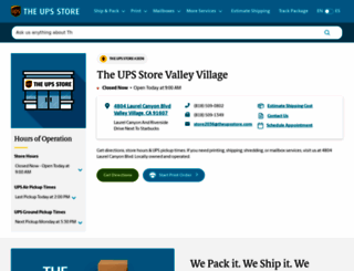 valleyvillage-ca-2036.theupsstorelocal.com screenshot