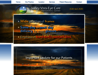 valleyvistaeyecare.com screenshot