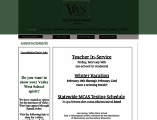 valleywestschool.com screenshot