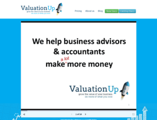 valuationup.com screenshot