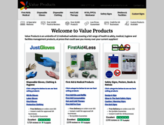 value-products.co.uk screenshot