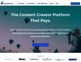 valuedvoice.com screenshot