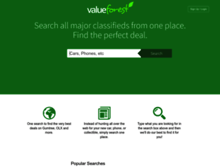 valueforest.co.za screenshot