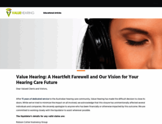 valuehearing.com.au screenshot