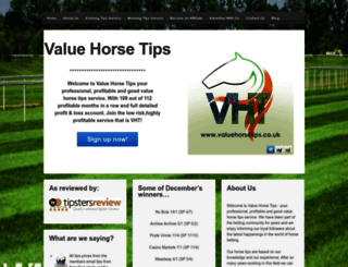 valuehorsetips.co.uk screenshot