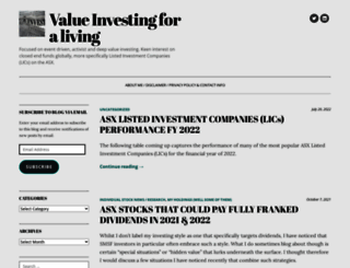 valueinvestingforaliving.com screenshot