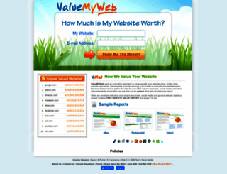 valuemyweb.com screenshot