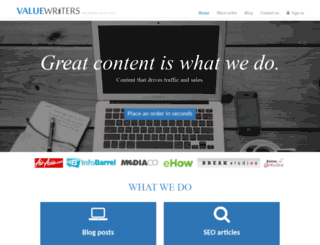 valuewriters.com screenshot