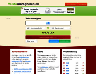 valutaomregneren.dk screenshot