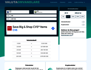 valutaomvandlare.com screenshot