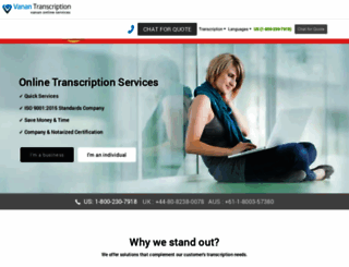 vanantranscription.com screenshot