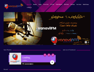 vanavilfm.com screenshot
