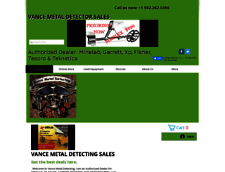 vancemetaldetectors.com screenshot