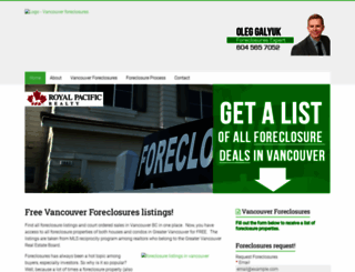 vancouverforeclosureproperties.com screenshot