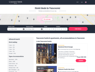 vancouverhotels.co.uk screenshot