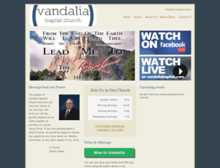 vandaliabaptist.com screenshot