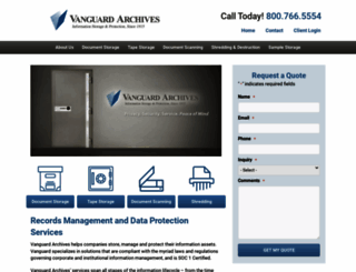 vanguardarchives.com screenshot