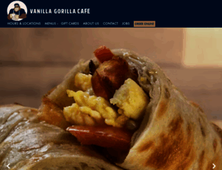 vanillagorillacafe.com screenshot