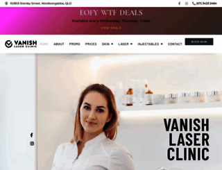 vanishlaserclinics.com screenshot