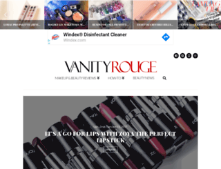 vanityrouge.com screenshot