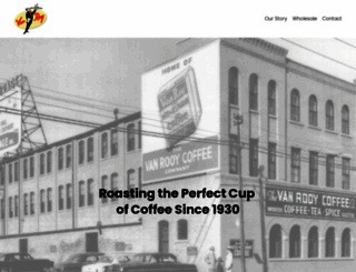 vanroycoffee.com screenshot