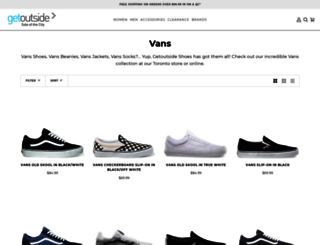 vans.getoutsideshoes.com screenshot