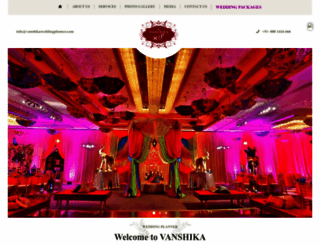 vanshikaweddingplanner.com screenshot