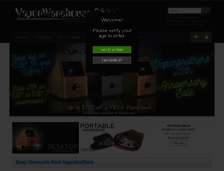 vaporwarehouse.americommerce.com screenshot