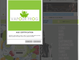 vapourfrog.co.uk screenshot