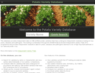 varieties.potato.org.uk screenshot