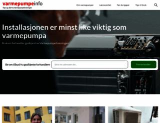 varmepumpeinfo.no screenshot