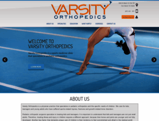 varsityorthopedics.com screenshot
