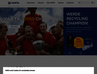 varta-consumer.com screenshot