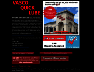 vascoquicklube.com screenshot