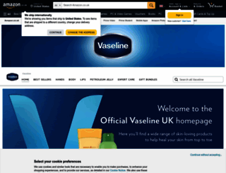 vaseline.co.uk screenshot