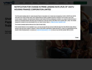 vastuhousingfinance.com screenshot