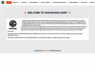 vasudharadairy.com screenshot