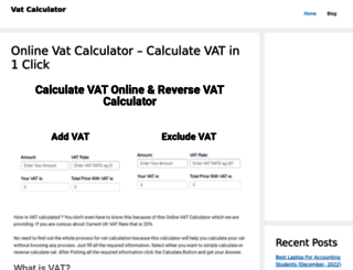 vatcalculatorlive.co.uk screenshot