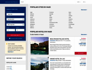 vaudhotels.com screenshot