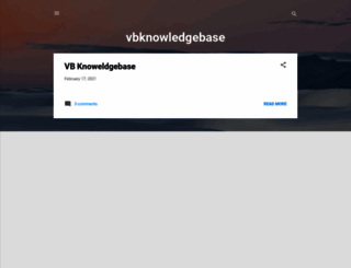 vbknowledgebase.com screenshot