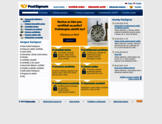 vca.postsignum.cz screenshot