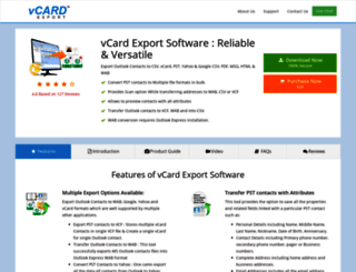 vcardexport.com screenshot