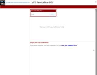 vcedev.service-now.com screenshot
