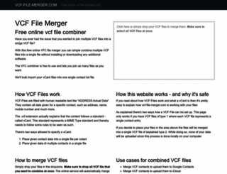 vcf-file-merger.com screenshot