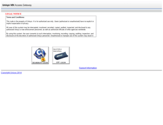 vdiaccess.unisys.com screenshot