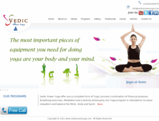 vedicpoweryoga.com screenshot