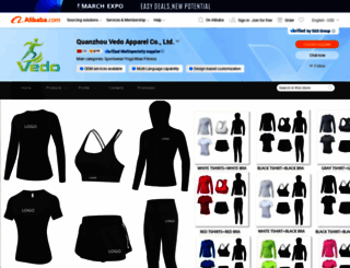 vedoapparel.en.alibaba.com screenshot