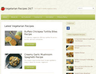 vegetarianrecipes247.com screenshot